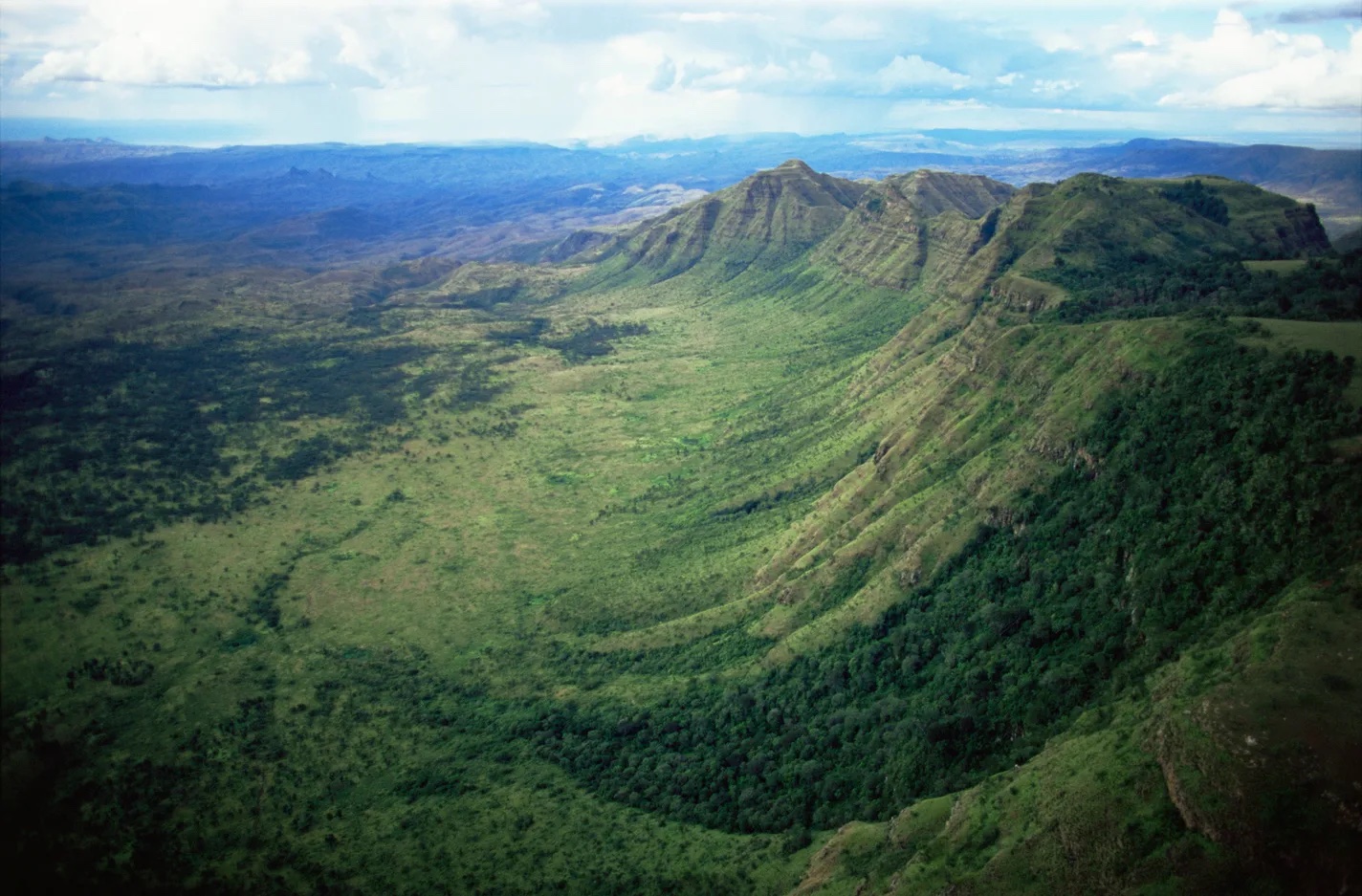 Kenyan landscape with mountains